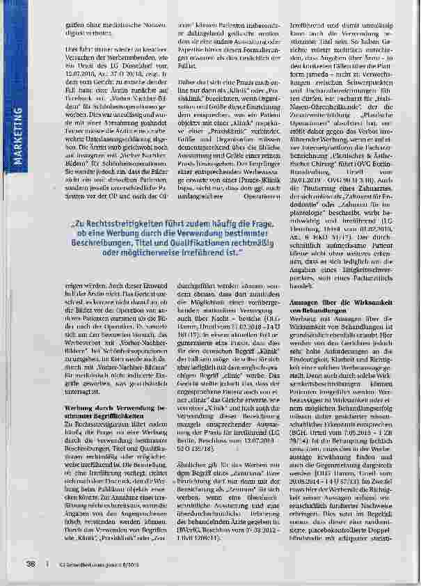 Vorschauseite 3: Marketing und Werbung in Krankenhäusern