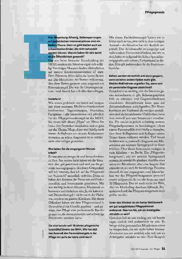 Vorschauseite 2: WIR HABEN DEM PFLEGENOTSTAND EIN GESICHT GEGEBEN