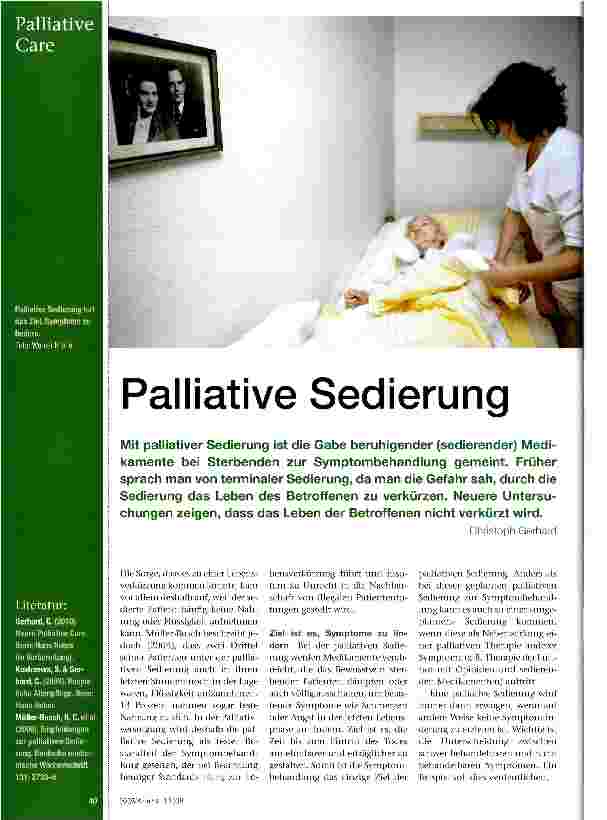 Vorschauseite 1: Palliative Sedierung