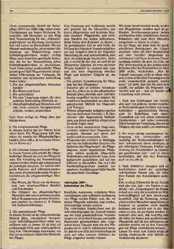 Vorschauseite 3: Infrastruktur der Krankenpflege am Arbeitsplatz Krankenhaus 2000