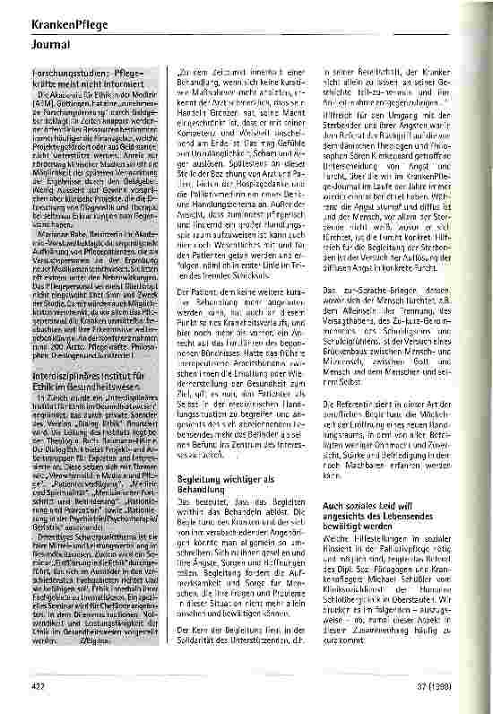 Vorschauseite 2: Das Holländische Euthanasie-Modell ist gescheitert
