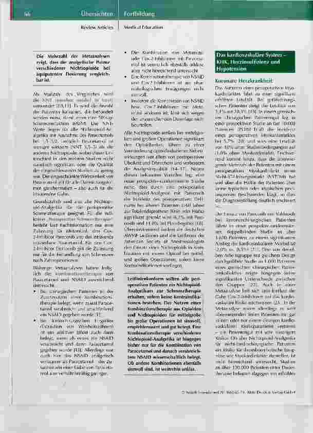 Vorschauseite 2: Nichtopioid-Analgetika in der perioperativen Schmerztherapie