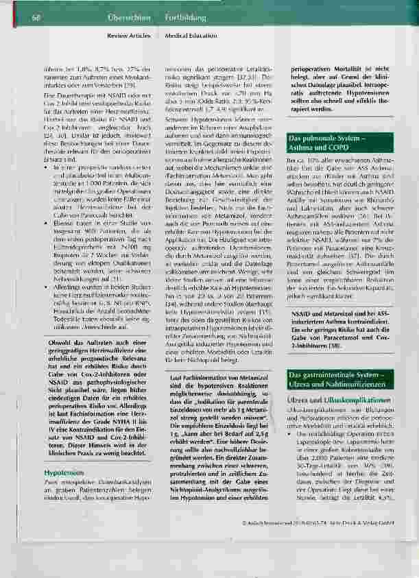 Vorschauseite 4: Nichtopioid-Analgetika in der perioperativen Schmerztherapie