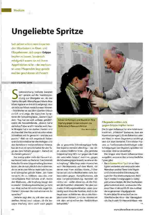 Vorschauseite 1: Ungeliebte Spritze
