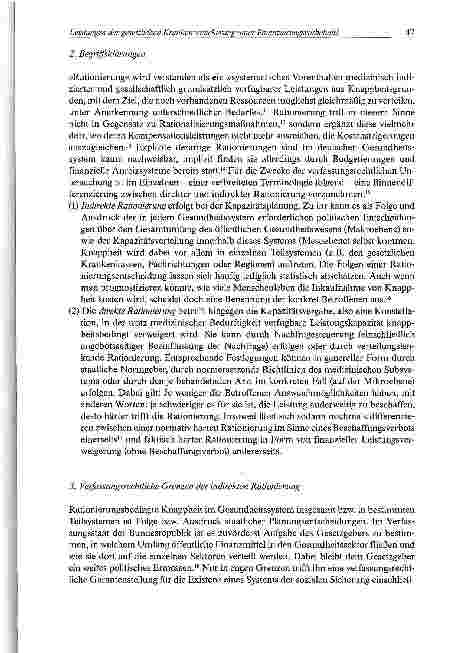 Vorschauseite 3: Leistungen der gesetzlichen Krankenversicherung unter Finanzierungsvorbehalt? Verfassungsrechtliche Determinanten indirekter und direkter Rationierung im Gesundheitswesen