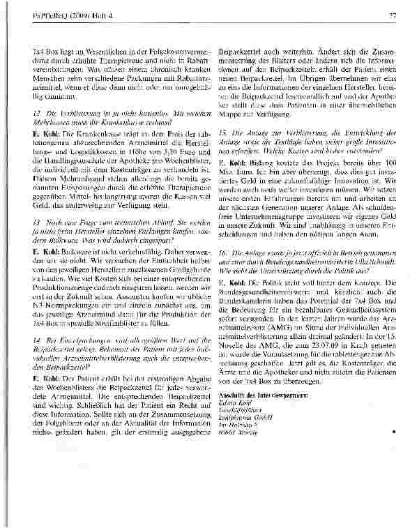 Vorschauseite 3: Individuelle Arzneimittelverblisterung