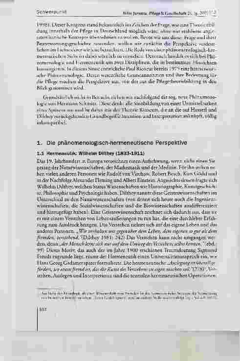 Vorschauseite 2: Zur Bedeutung der Pflegetheoriebildung aus phänomenologisch-hermeneutischer Sicht
