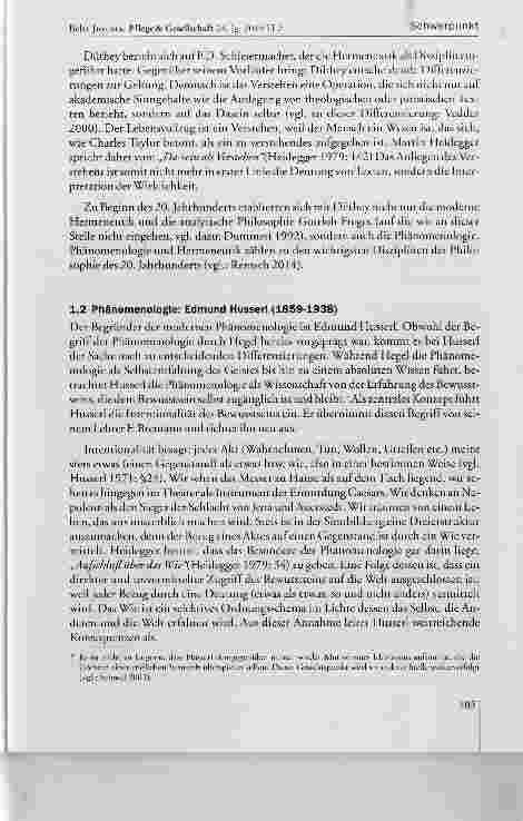 Vorschauseite 3: Zur Bedeutung der Pflegetheoriebildung aus phänomenologisch-hermeneutischer Sicht