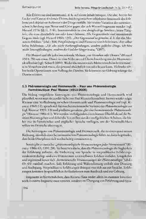 Vorschauseite 4: Zur Bedeutung der Pflegetheoriebildung aus phänomenologisch-hermeneutischer Sicht