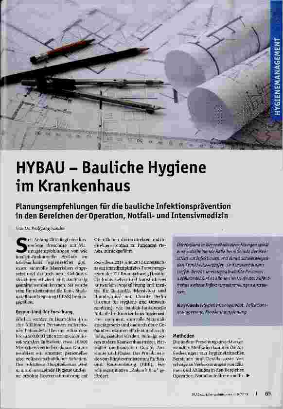 Vorschauseite 1: HYBAU - Bauliche Hygiene im Krankenhaus