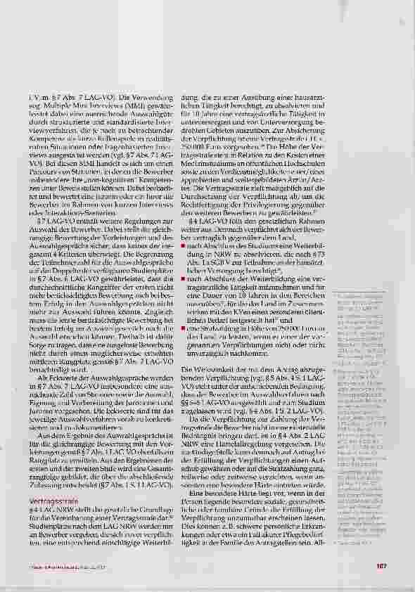 Vorschauseite 5: MedizinrechtDie Landarztquote in Nordrhein-Westfalen