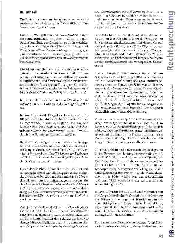 Vorschauseite 2: Zielgerichtetes Streben des Arbeitgebers nach Beendigung des Arbeitsvertrages kann allgemeines Persönlichkeitsrecht des Arbeitnehmers verletzen