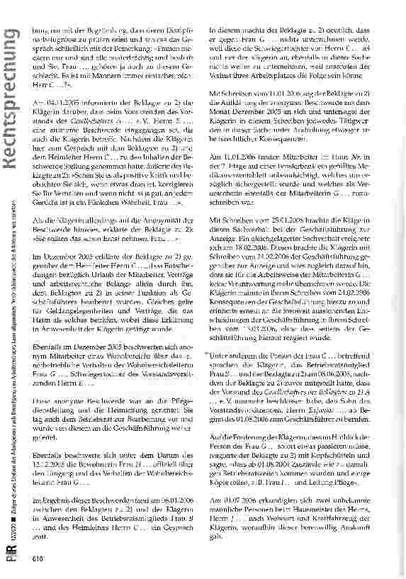 Vorschauseite 3: Zielgerichtetes Streben des Arbeitgebers nach Beendigung des Arbeitsvertrages kann allgemeines Persönlichkeitsrecht des Arbeitnehmers verletzen