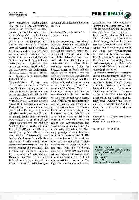 Vorschauseite 2: Telemeclizin - Einsatzmöglichkeiten in der Notfallversorgung