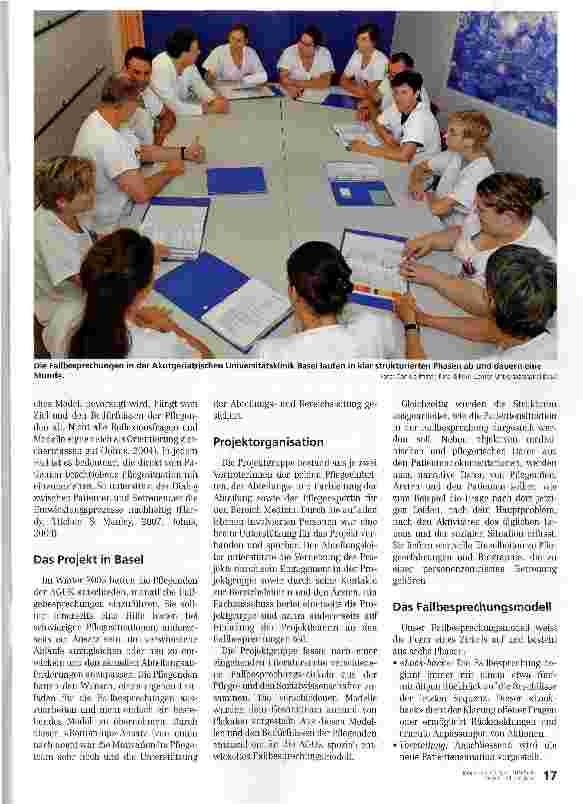 Vorschauseite 2: Fallbesprechungen verbessern die Pflegepraxis