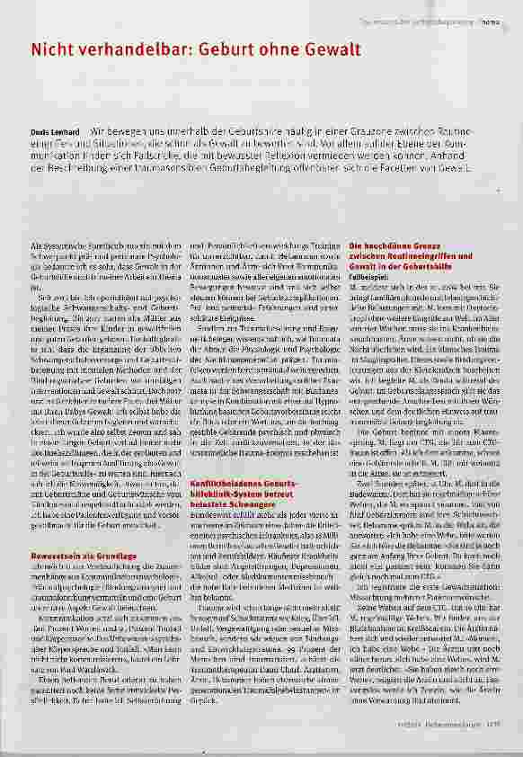 Vorschauseite 1: Nicht verhandelbar: Geburt ohne Gewalt