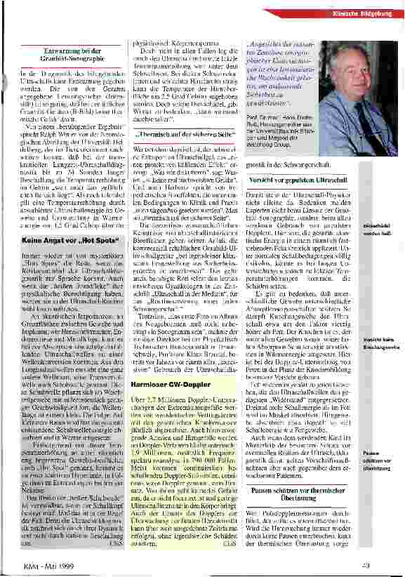 Vorschauseite 2: Entwarnung mit Einschränkung