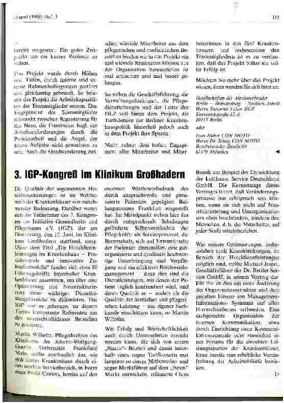 Vorschauseite 4: Einkaufen im Verbund Fünf Krankenhäuser gehen neue Wege im Management ihres gesamten Warenund Dienstleistungsspektrums