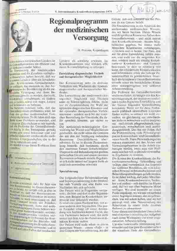 Vorschauseite 1: Regionalprogamm der medizinischen Versorgung