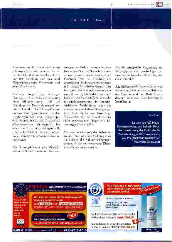 Vorschauseite 2: fachstelle für weiterbildunsin nö pensionistenund pflegeheimen/jugendheimen