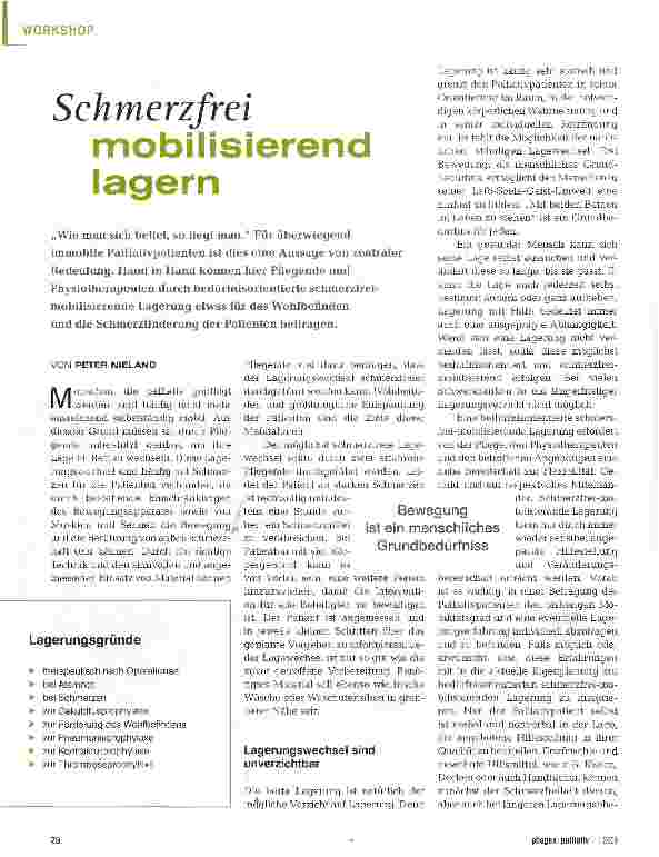 Vorschauseite 1: Schmerzfrei mobilisierend lagern