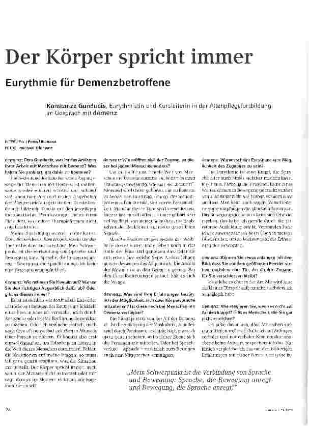 Vorschauseite 1: Der Körper spricht immer