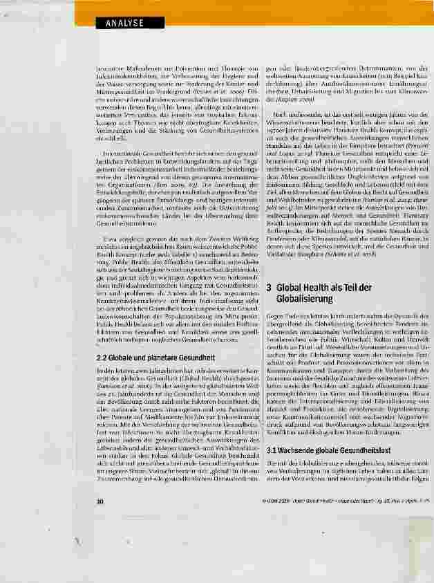 Vorschauseite 4: Global Health - Hope oder Hype?