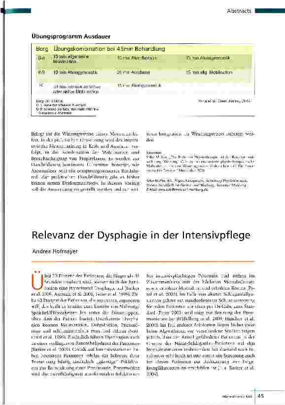Vorschauseite 2: Die Rolle der Physiotherapie beim Weaningprozess
