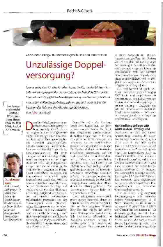 Vorschauseite 1: Unzulässige Doppelversorgung?