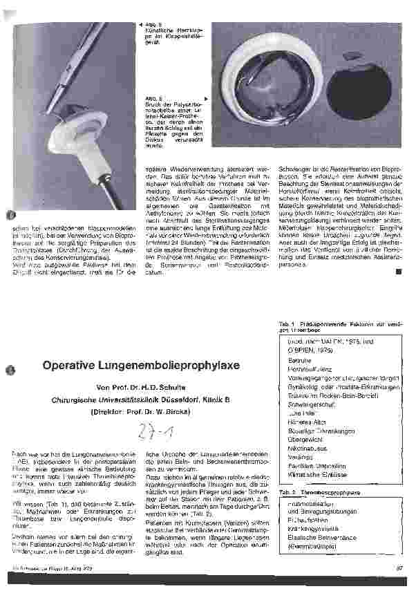 Vorschauseite 4: Künstliche Herzklappen und ihre Handhabung im Operationssaal