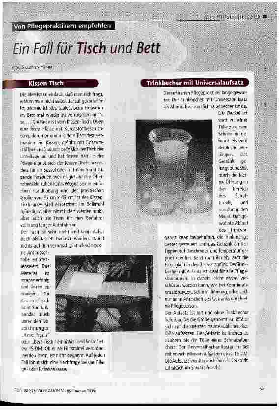 Vorschauseite 1: Von Pflegepraktikern empfohlen Ein Fall für Tisch und Bett