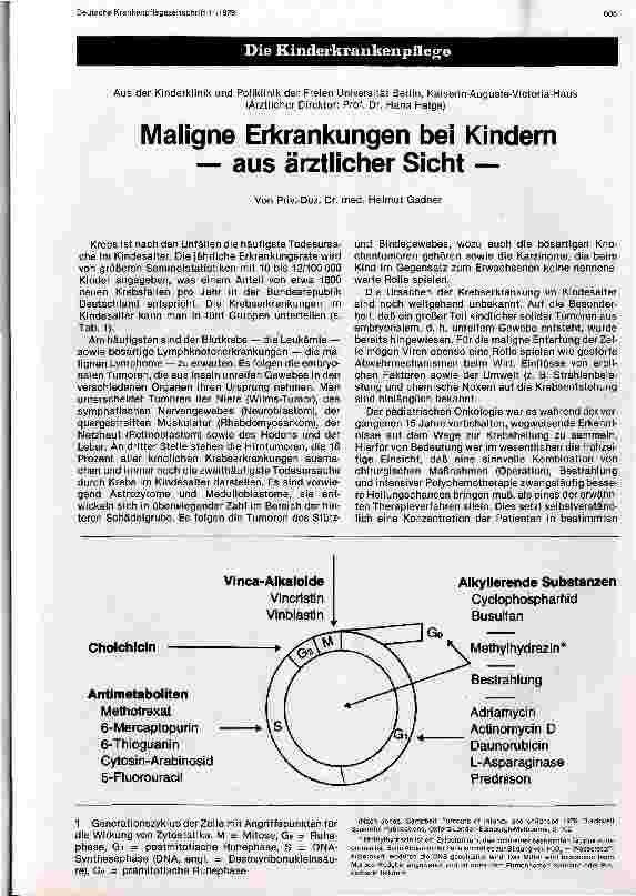 Vorschauseite 1: Malige Erkrankungen bei Kindern - aus ärztlicher Sicht -