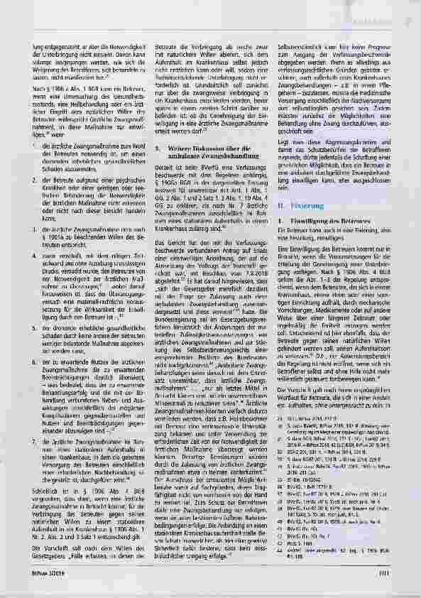 Vorschauseite 3: Unterbringung, Zwangsbehandlung, Fixierung Entwicklungen in der Rechtsprechung