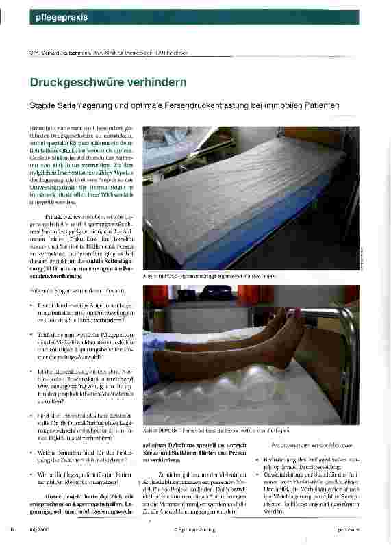 Vorschauseite 1: Druckgeschwüre verhindern