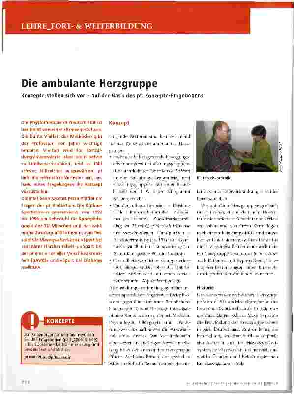 Vorschauseite 1: Die ambulante Herzgruppe
