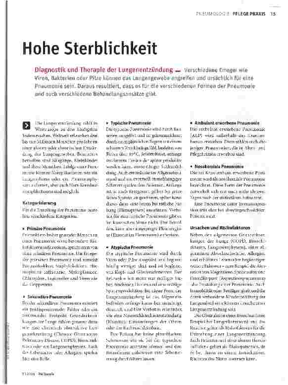 Vorschauseite 1: Hohe Sterblichkeit