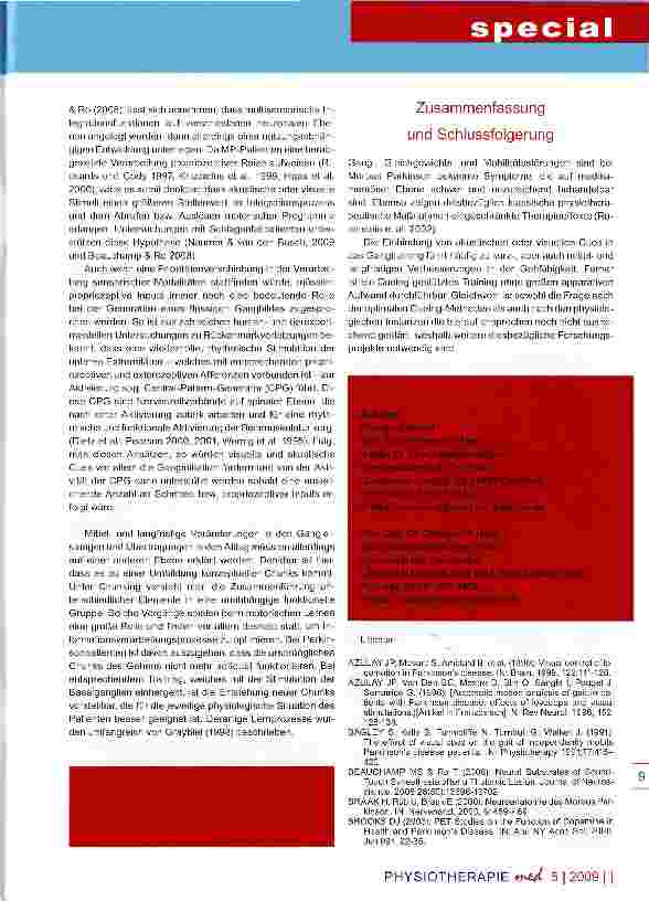 Vorschauseite 5: Morbus Parkinson Teil IV