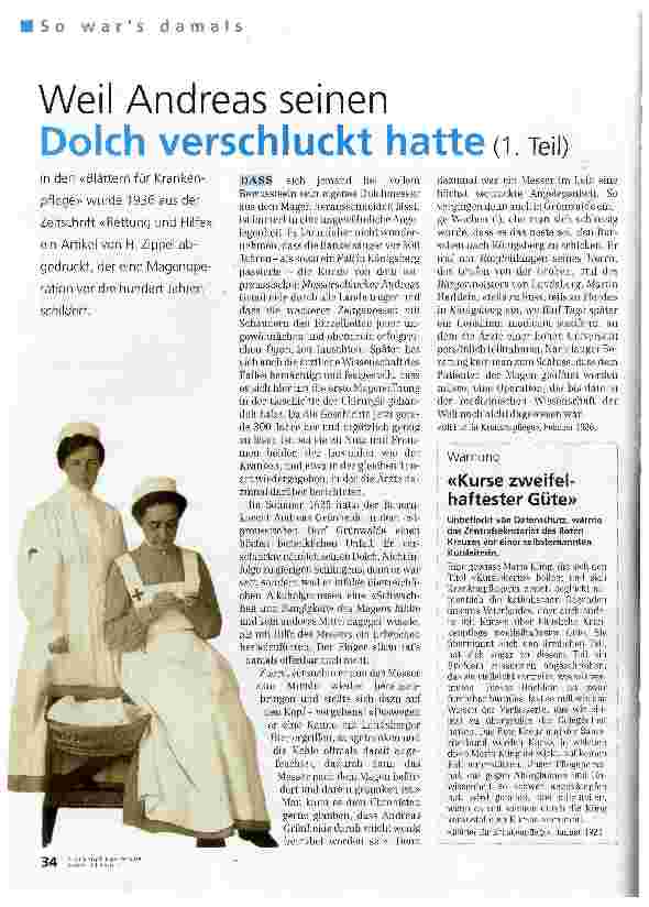 Vorschauseite 1: Weil Andreas seinen Dolch verschluckt hatte (Teil 1)