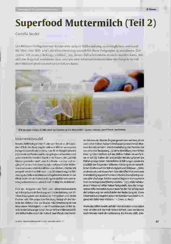 Vorschauseite 1: Superfood Muttermilch (Teil 2)