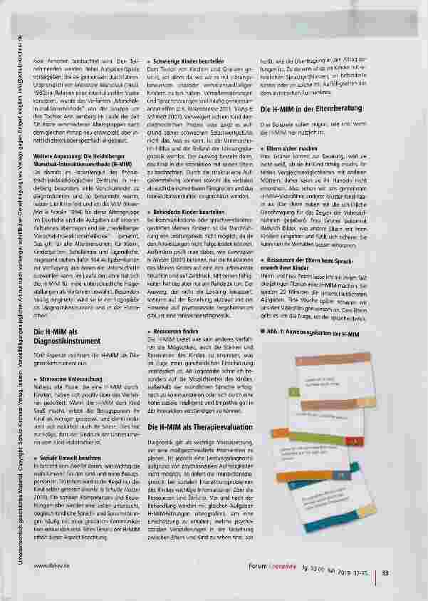 Vorschauseite 2: Die Heidelberger Marschak- Interaktionsmethode (H-MIM)