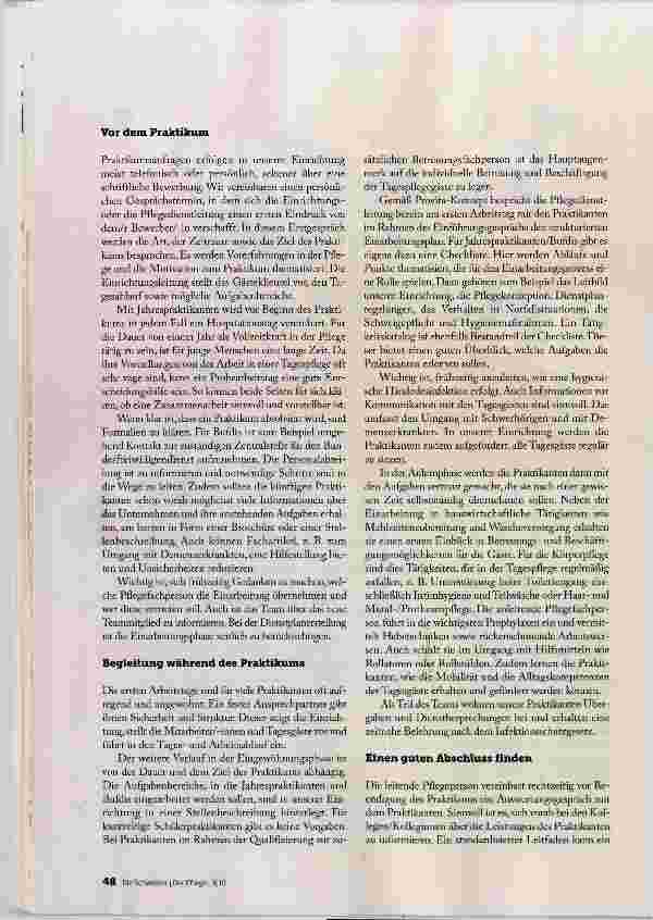 Vorschauseite 3: EIN GUTER START INS PRAKTIKUM