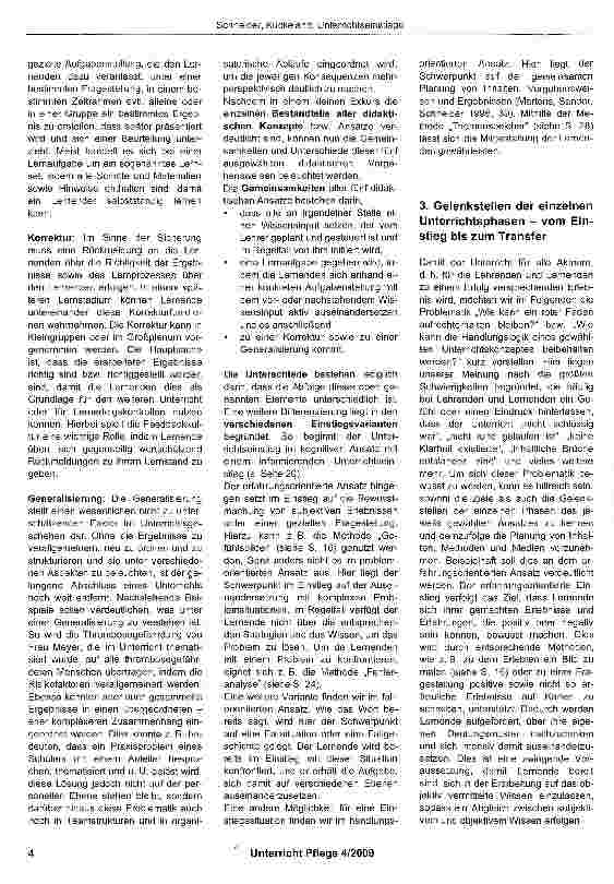 Vorschauseite 3: Unterrichtseinstieg - Schlüssel zum Eintritt in eine Lernlandschaft