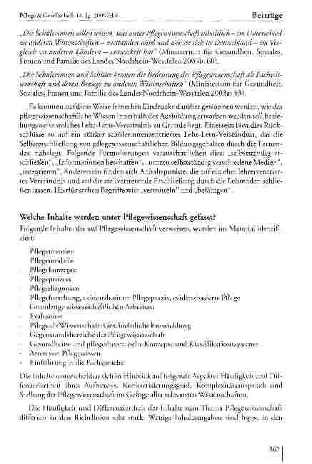 Vorschauseite 6: Wie stellt sich Pflegewissenschaft in den Ausbildungsrichtlinien der Pflegeberufe dar? Eine Analyse von Richtlinien ausgewählter Bundesländer durch die Sektion Bildung der Deutsch…