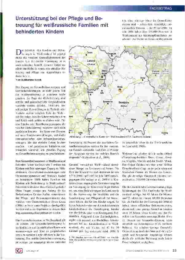 Vorschauseite 1: Unterstützung bei der Pflege und Betreuung für weißrussische Familien mit behinderten Kindern