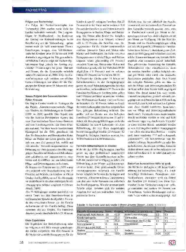 Vorschauseite 2: Unterstützung bei der Pflege und Betreuung für weißrussische Familien mit behinderten Kindern