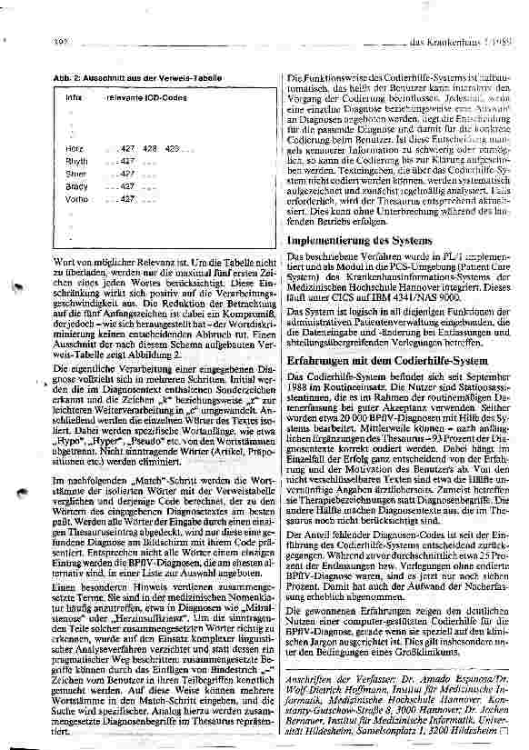 Vorschauseite 2: Computer-gestütztes Verfahren zur Codierung von BPflV-Diagnosen