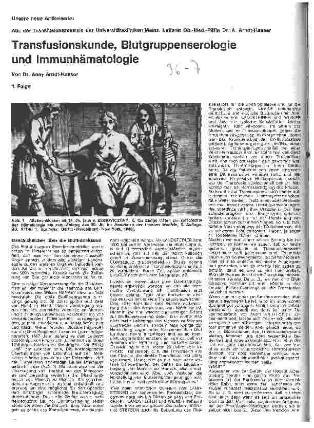 Vorschauseite 1: Transfusionskunde, Blutgruppenserologie und Immunhämatologie 1. Folge
