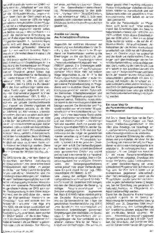 Vorschauseite 2: Eine neue Methode für die Personalbedarfsberechnung im Pflegedienst der Krankenhäuser - Analytische Berechnung statt Anhaltszahlen, 1. Teil