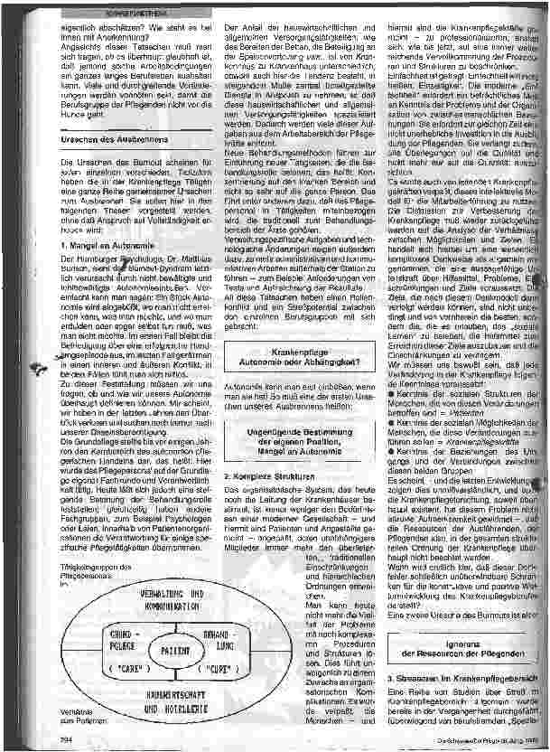 Vorschauseite 3: Burn-out-Syndrom Physische und psychische Belastungen der Pflegenden endlich erkannt?