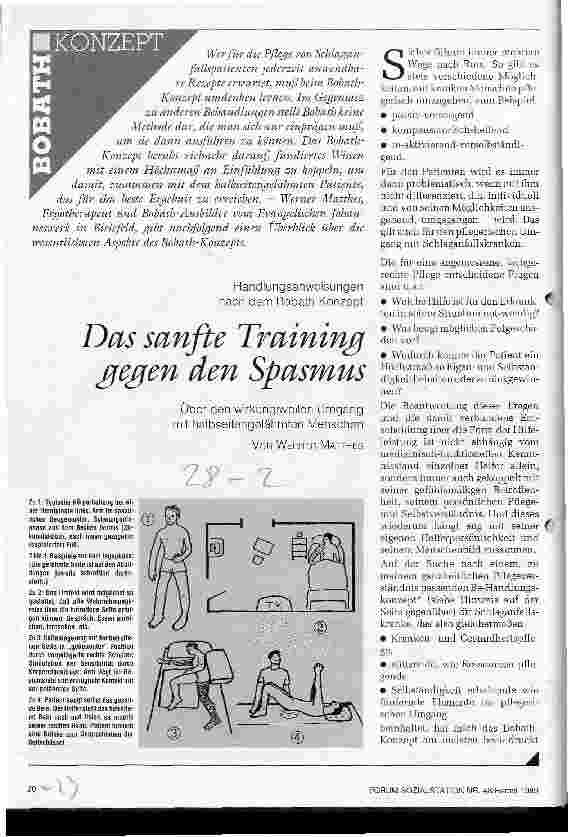 Vorschauseite 1: Das sanfte Training gegen den Spasmus Handlungsanweisungen nach dem Bobath-Konzept